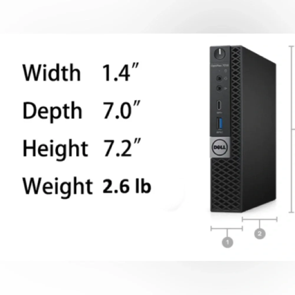 Dell Optiplex 7050 Micro Refurbished Desktop Intel Core i5 16GB Memory 256GB SSD